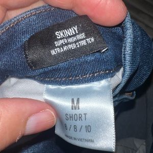 Express FlexX Super High Rise Skinny Jeans Size M Short (fits 6/8/10)